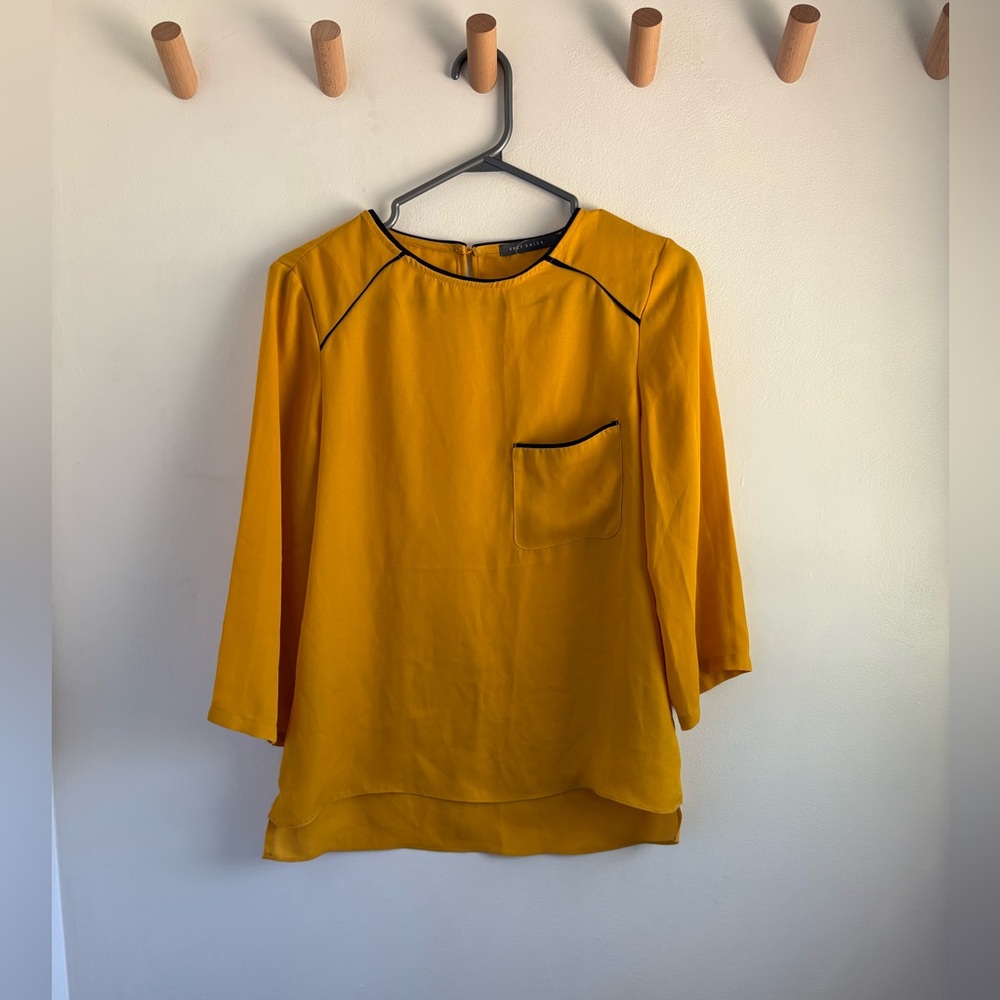 Suzy Shier Golden Yellow Blouse